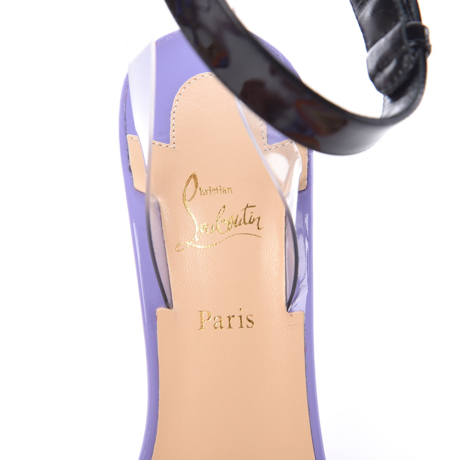 Christian Louboutin Patent PVC Jonatina 100 Sandals 37 Hortensia 8 of 8