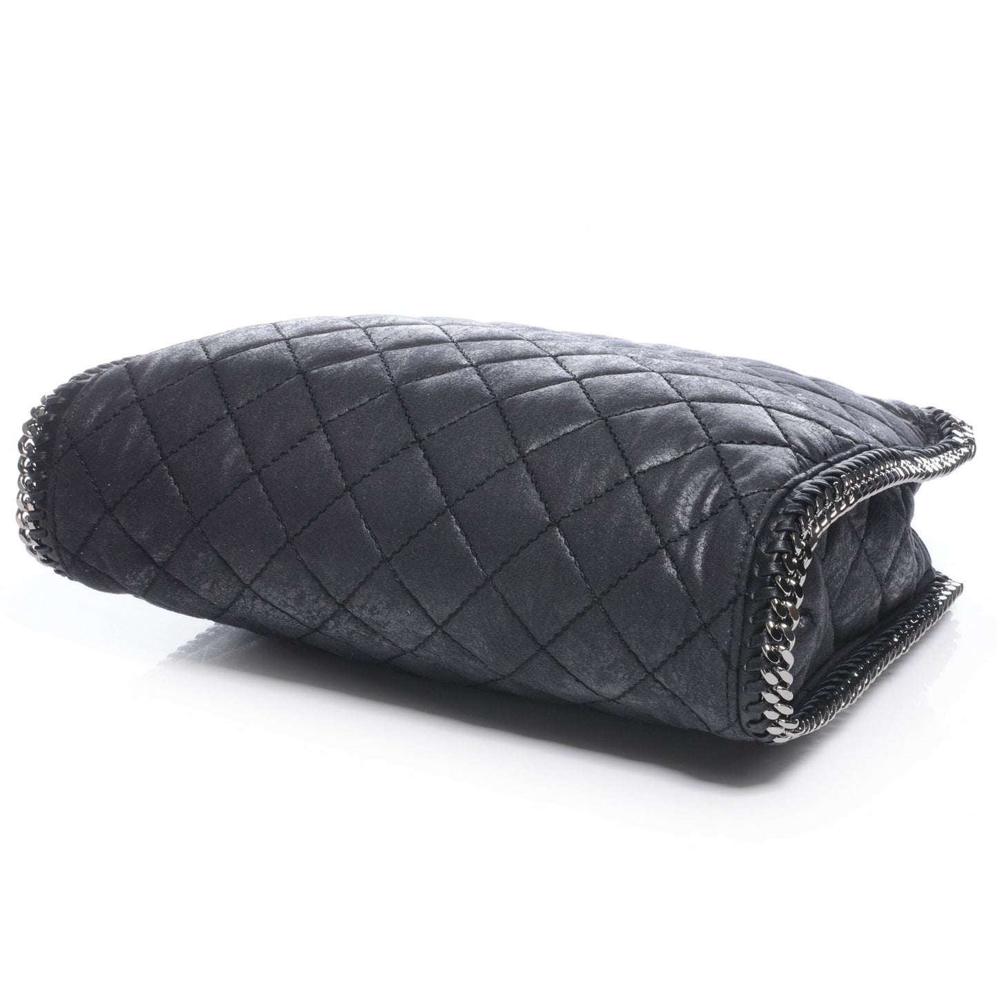 Faux Leather Quilted Falabella Black