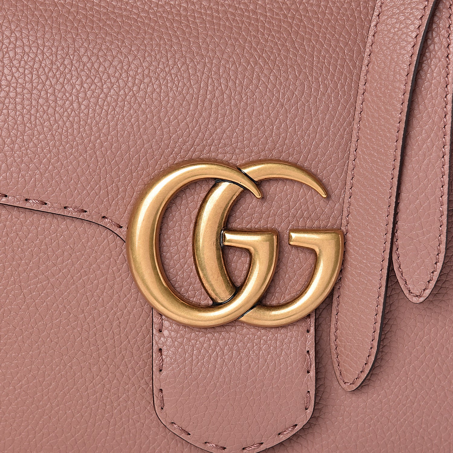 Gucci Calfskin Small GG Marmont Top Handle Bag Rosy Phard 11 of 11