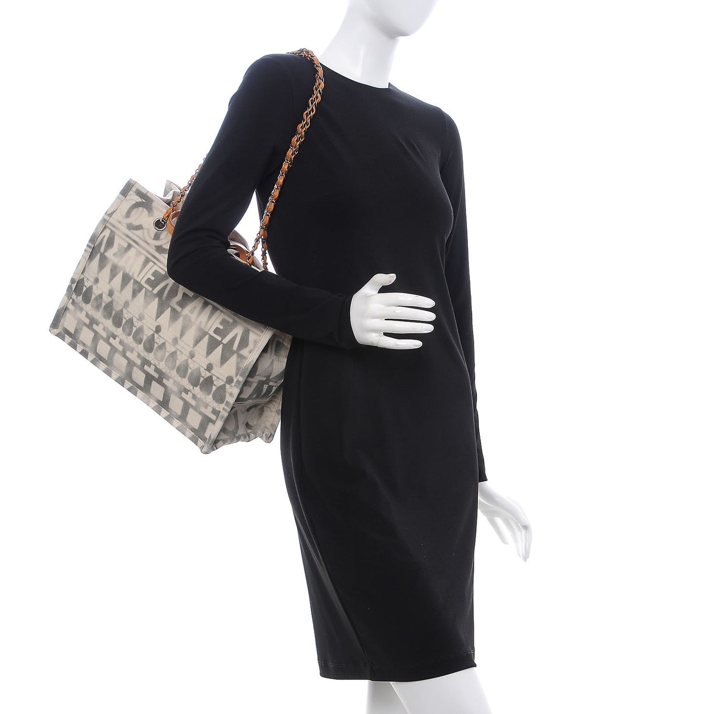 Canvas Small Iliad Shopping Tote Beige