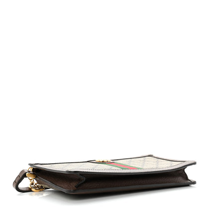 Gucci GG Supreme Monogram Web Travel Wristlet Beige New Acero 5 of 7