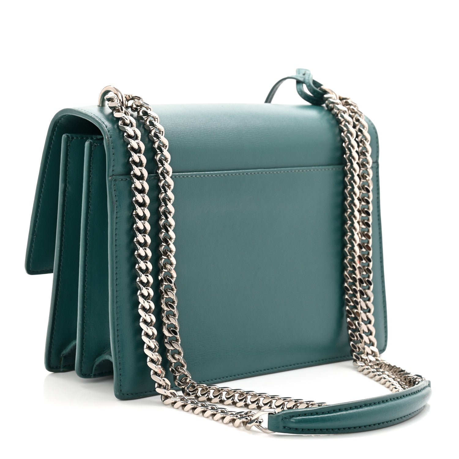 Saint Laurent Calfskin Medium Monogram Sunset Malachite 3 of 10