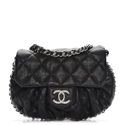 Chanel Washed Lambskin Quilted Mini Chain Around Flap Black 1 of 7