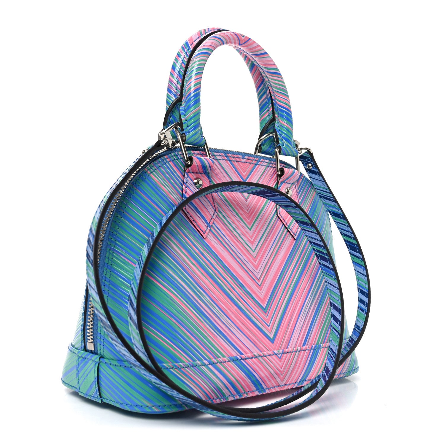 Louis Vuitton Epi Tropical Alma BB Blue Rose 3 of 9