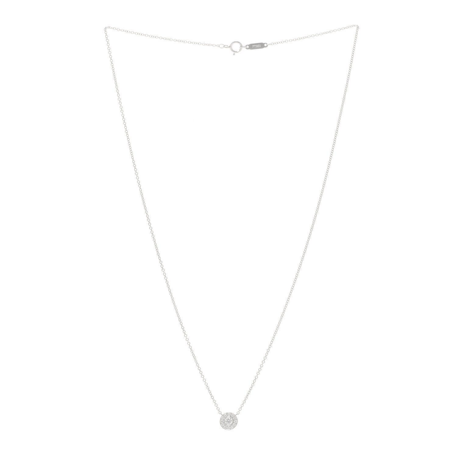 Tiffany Platinum Diamond .16ctw Soleste Pendant Necklace 3 of 5