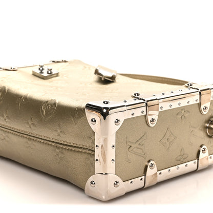 Louis Vuitton Calfskin Debossed Monogram Side Trunk Light Gold 9 of 9
