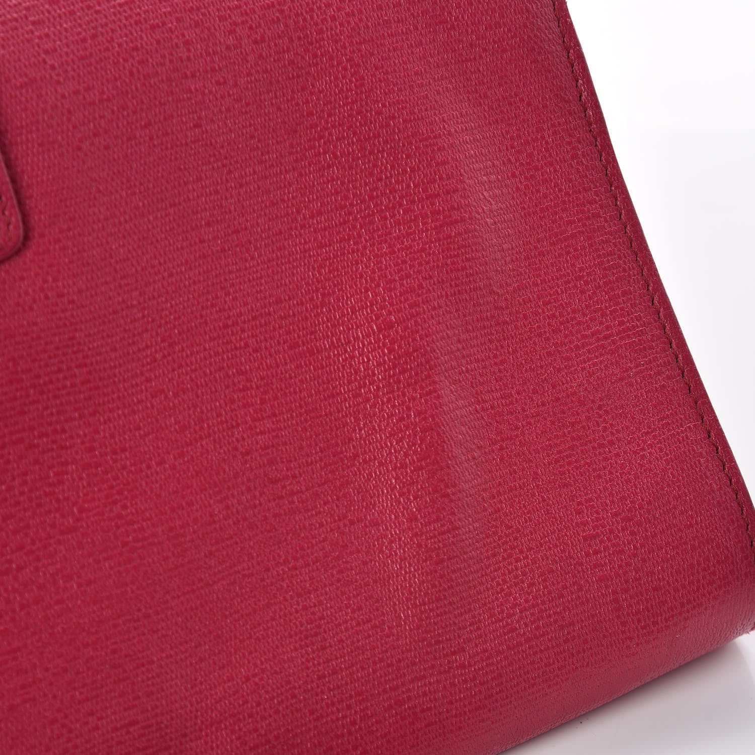 Saint Laurent Textured Calfskin Y Ligne Clutch Fuchsia 9 of 13