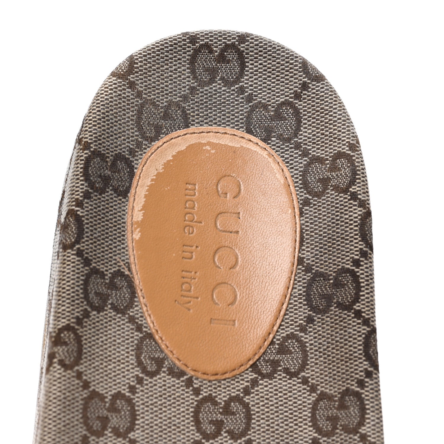 Gucci Canvas GG Monogram Mens Slide Sandals 10 Beige 8 of 9