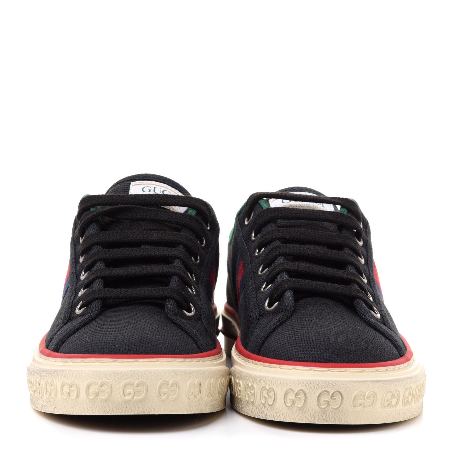 Gucci Canvas Web Womens 1977 Tennis Sneakers 35.5 Black 2 of 9