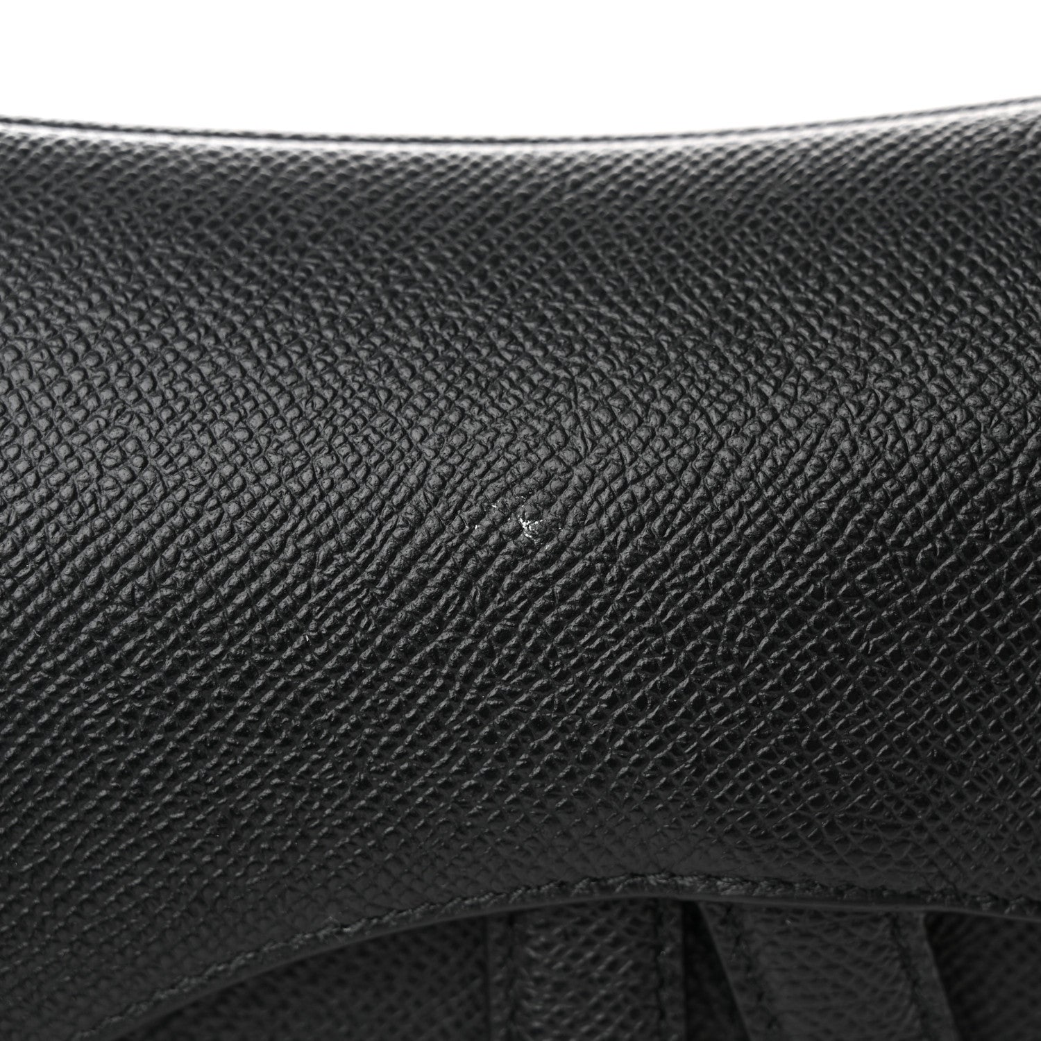 Christian Dior Grained Calfskin Saddle Bag With Strap Black 11 of 12