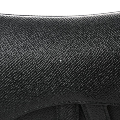 Christian Dior Grained Calfskin Saddle Bag With Strap Black 11 of 12
