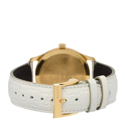 Gucci Stainless Steel Calfskin 38mm G-Timeless Quartz Watch White 3 of 5