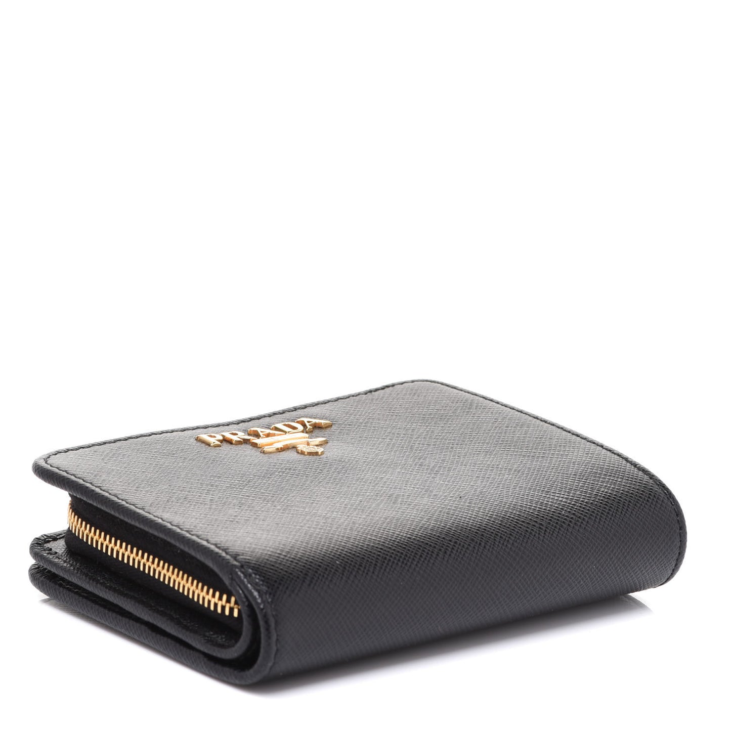 Saffiano Metal Compact Wallet Black