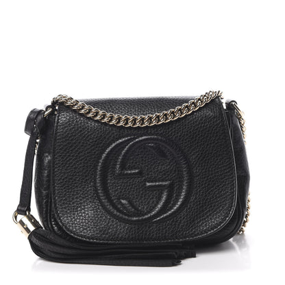 Gucci Pebbled Calfskin Small Soho Flap Crossbody Black 1 of 11