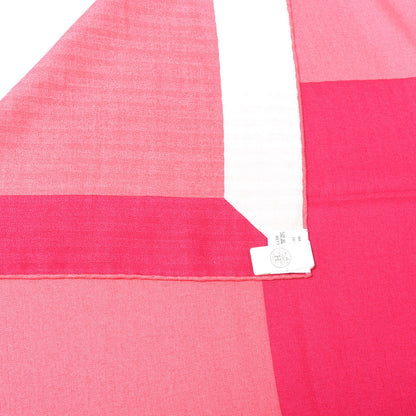 Hermes Cashmere Silk Encadre H Passant Giant Scarf 140 Rose Bonbon Fuchsia 3 of 4