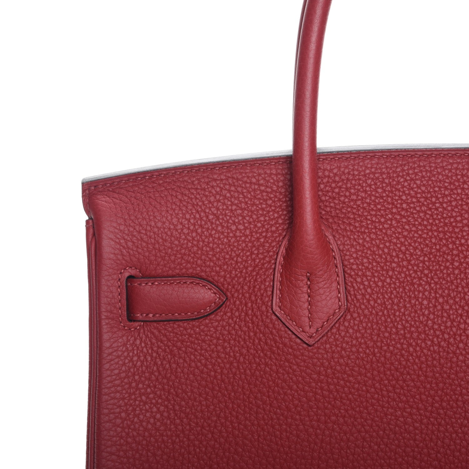 Hermes Taurillon Clemence Birkin 30 Rouge Grenat 9 of 28