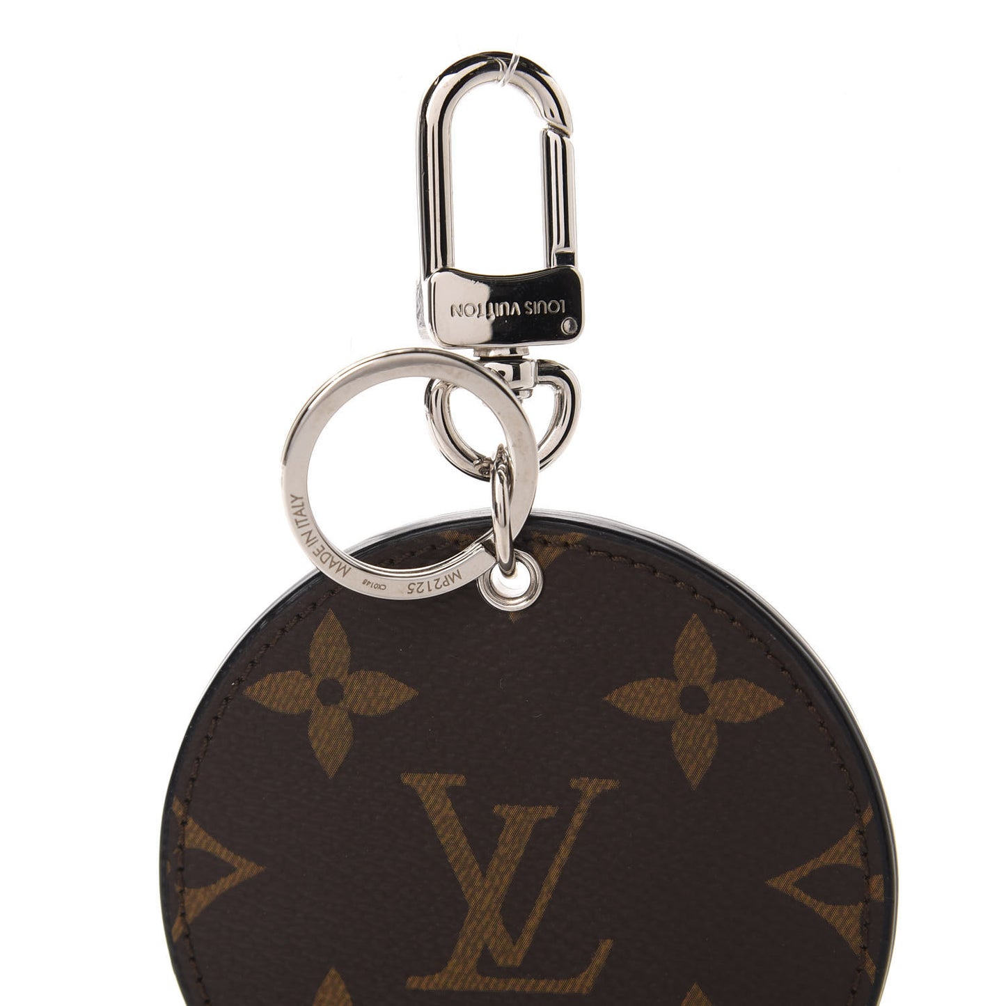 Monogram Corduroy Patchwork Bag Charm Key Ring