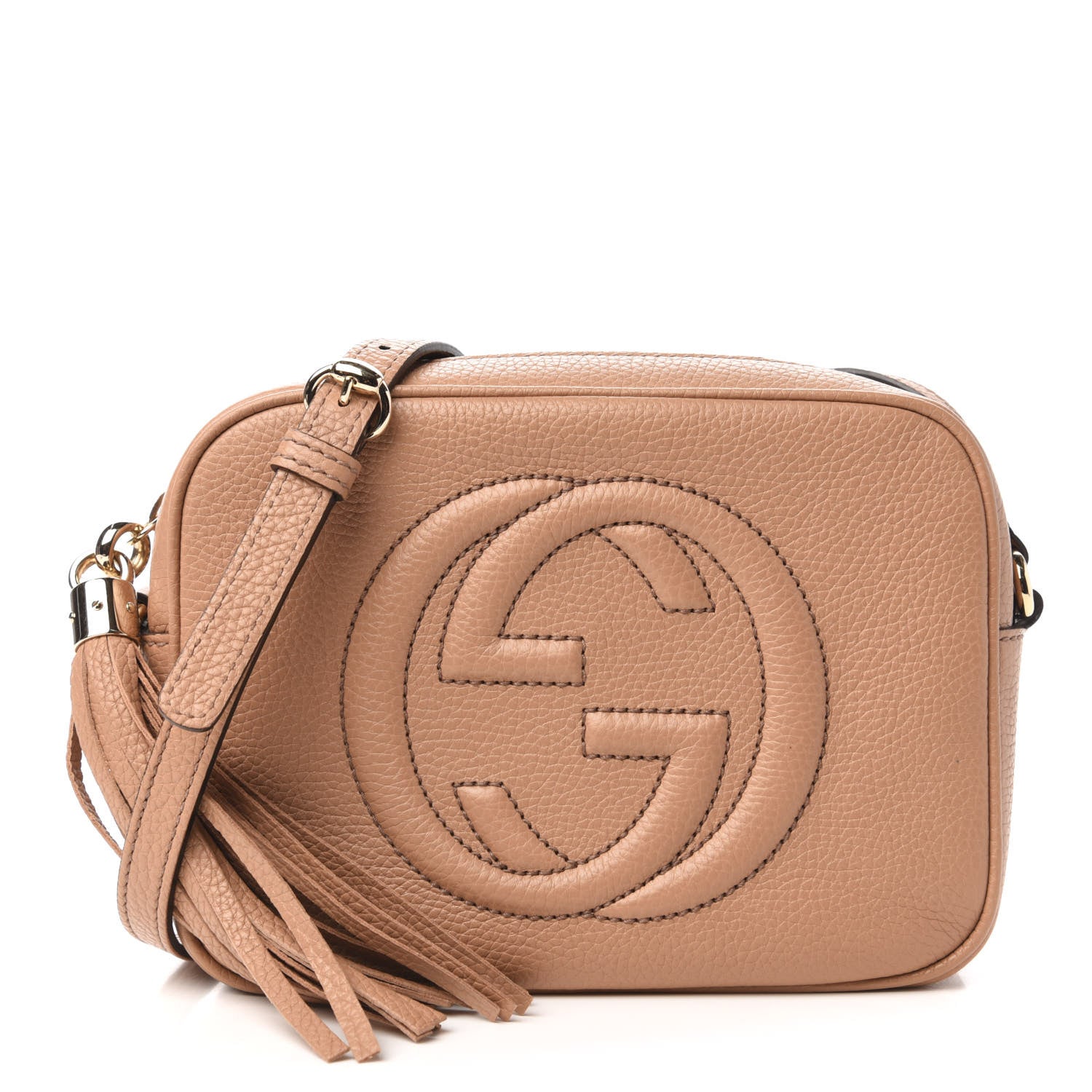 Gucci Pebbled Calfskin Small Soho Disco Bag Rose Beige 1 of 10