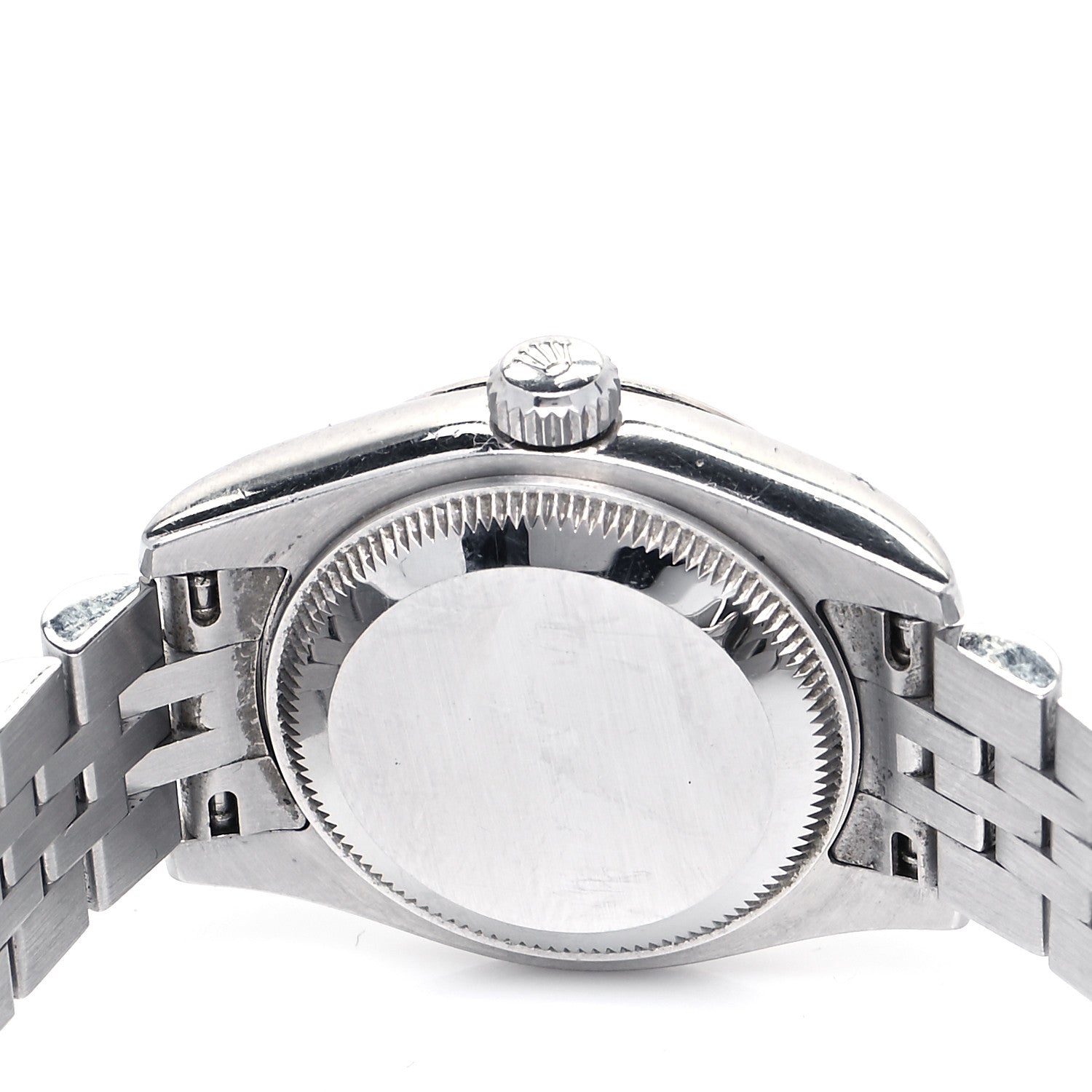 Rolex Stainless Steel 18K White Gold Diamond 26mm Oyster Perpetual Datejust Watch Silver 179174 8 of 9