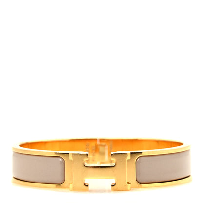 Hermes Enamel Narrow Clic Clac H Bracelet PM Marron Glace 1 of 5