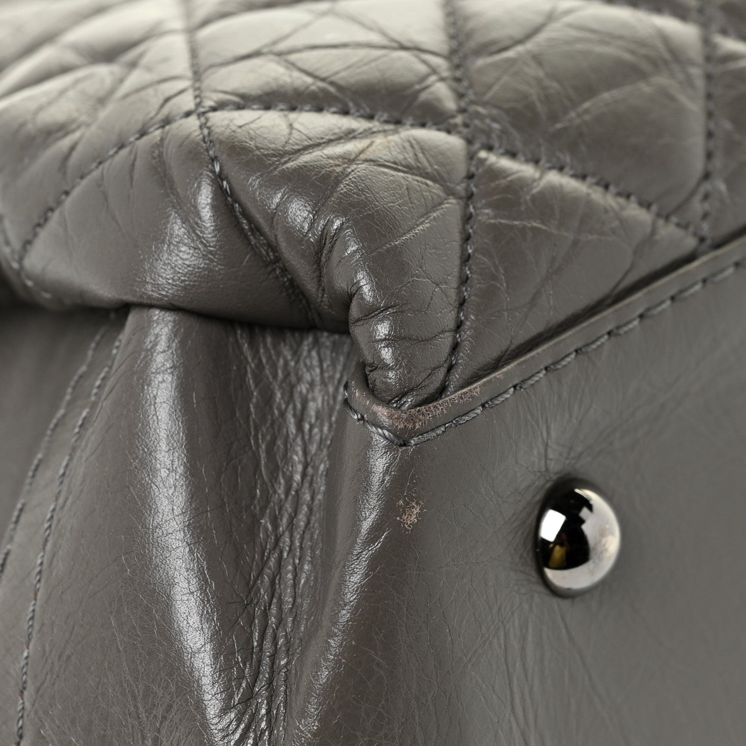 Chanel Aged Calfskin Medium Lady Pearly Flap Grey 9 of 24