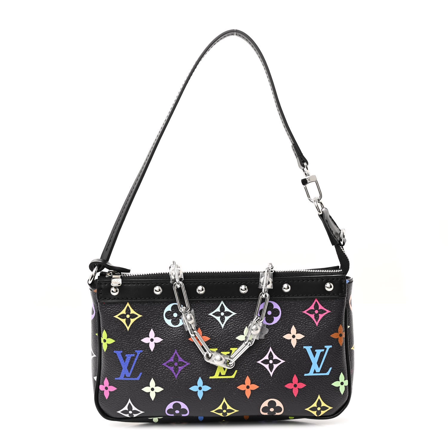 Louis Vuitton LV X TM Monogram Multicolor Pochette Accessories Black 1 of 9
