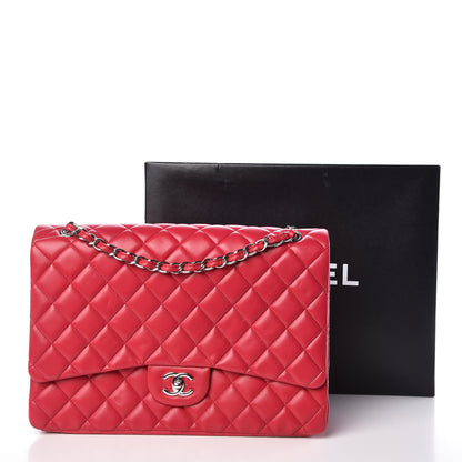 Chanel Lambskin Quilted Maxi Single Flap Fuchsia 11 of 11