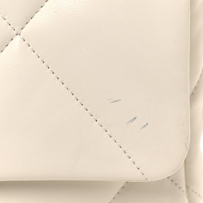 Chanel Lambskin Quilted Medium Chanel 19 Flap White 12 of 14