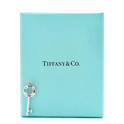 Tiffany 18K White Gold Diamond Atlas Pierced Key Pendant 5 of 5
