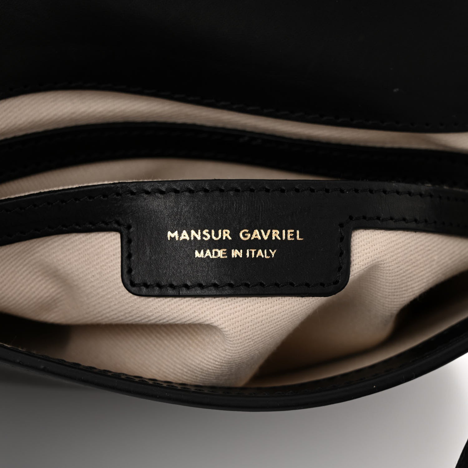 Mansur Gavriel Calfskin Flap Crossbody Bag Black 6 of 10