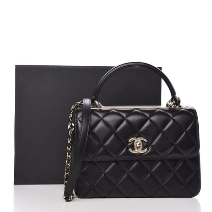 Chanel Lambskin Quilted Small Trendy CC Dual Handle Flap Bag Black 12 of 12