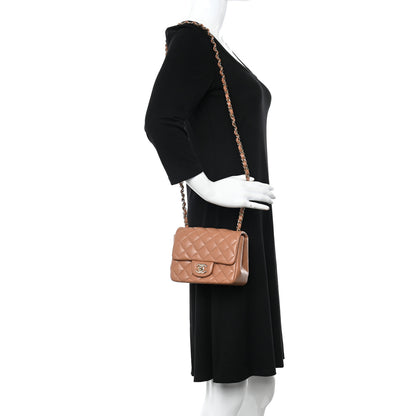 Chanel Lambskin Quilted Mini Square Flap Brown 2 of 11
