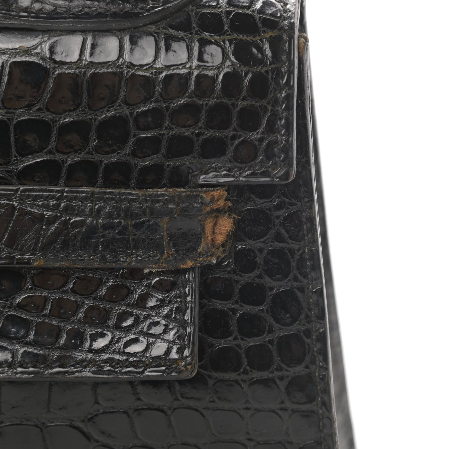 Shiny Crocodile Kelly Sellier 32 Black