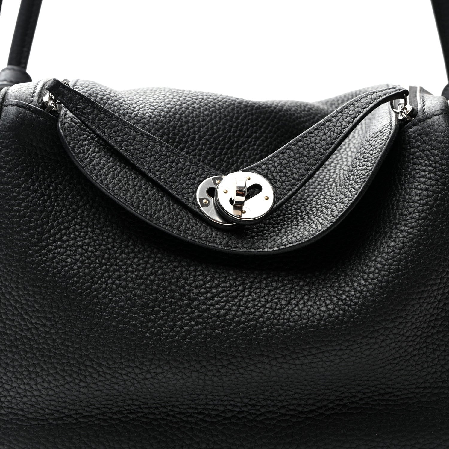 Hermes Taurillon Clemence Lindy 26 Black 8 of 10