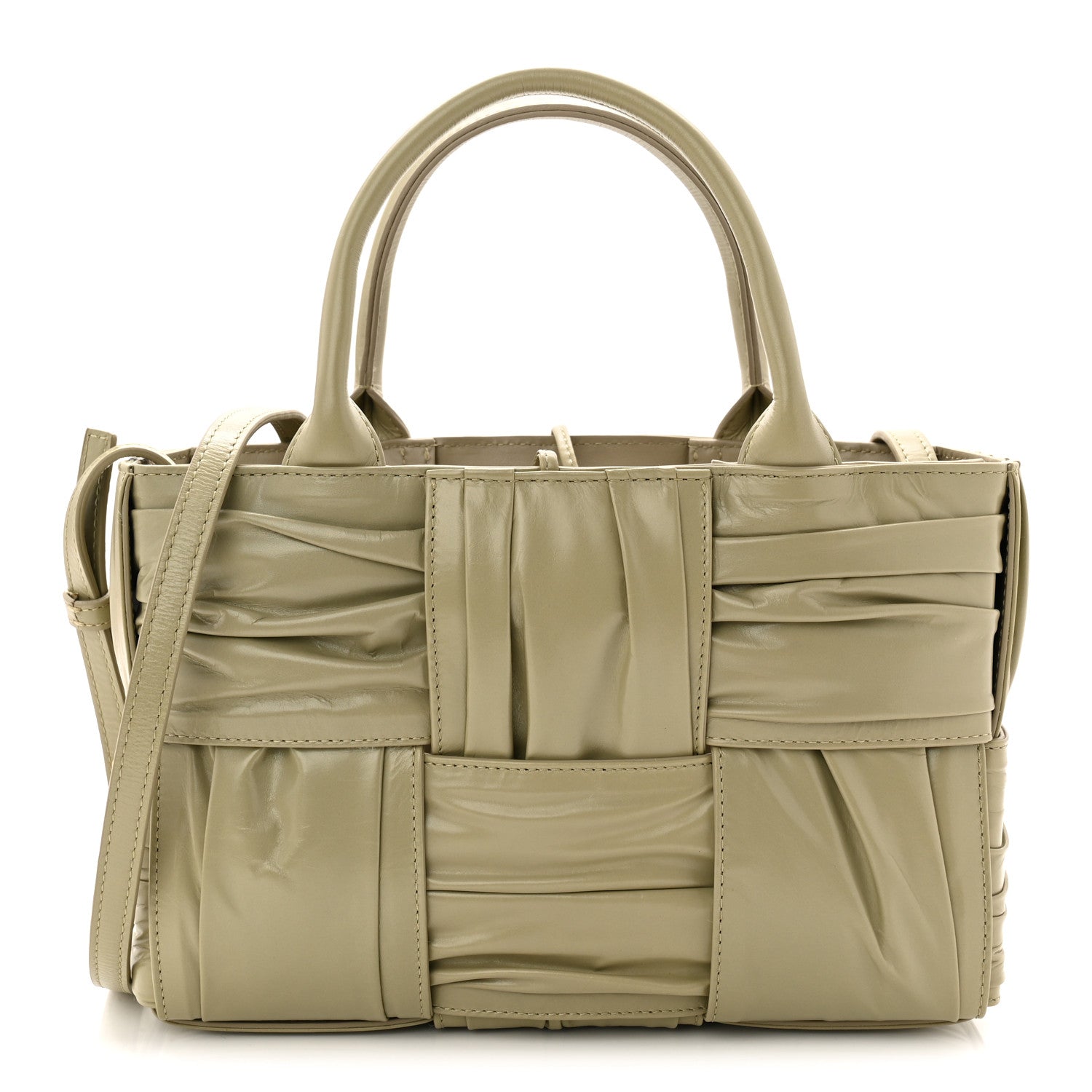 Bottega Veneta Foulard Intrecciato Pleated Arco Tote Travertine 1 of 10