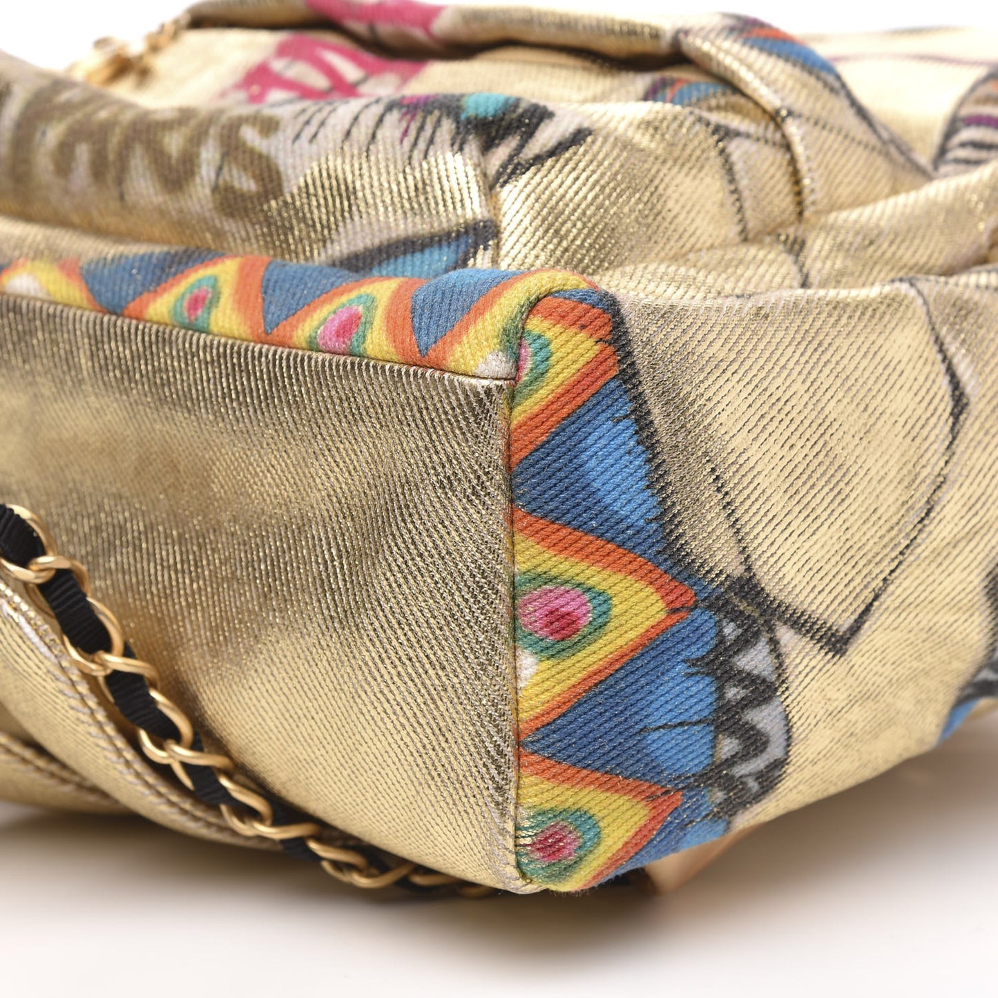 Graffiti Printed Canvas Street Spirit Backpack Multicolor