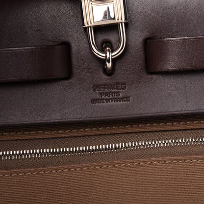 Hermes Vache Hunter Toile Herbag Zip 31 PM Etoupe Ebene 11 of 15