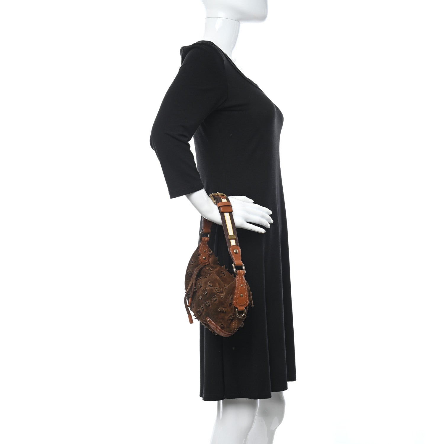 Louis Vuitton Suede Mahina Fleurs Onatah PM Cacao 3 of 13