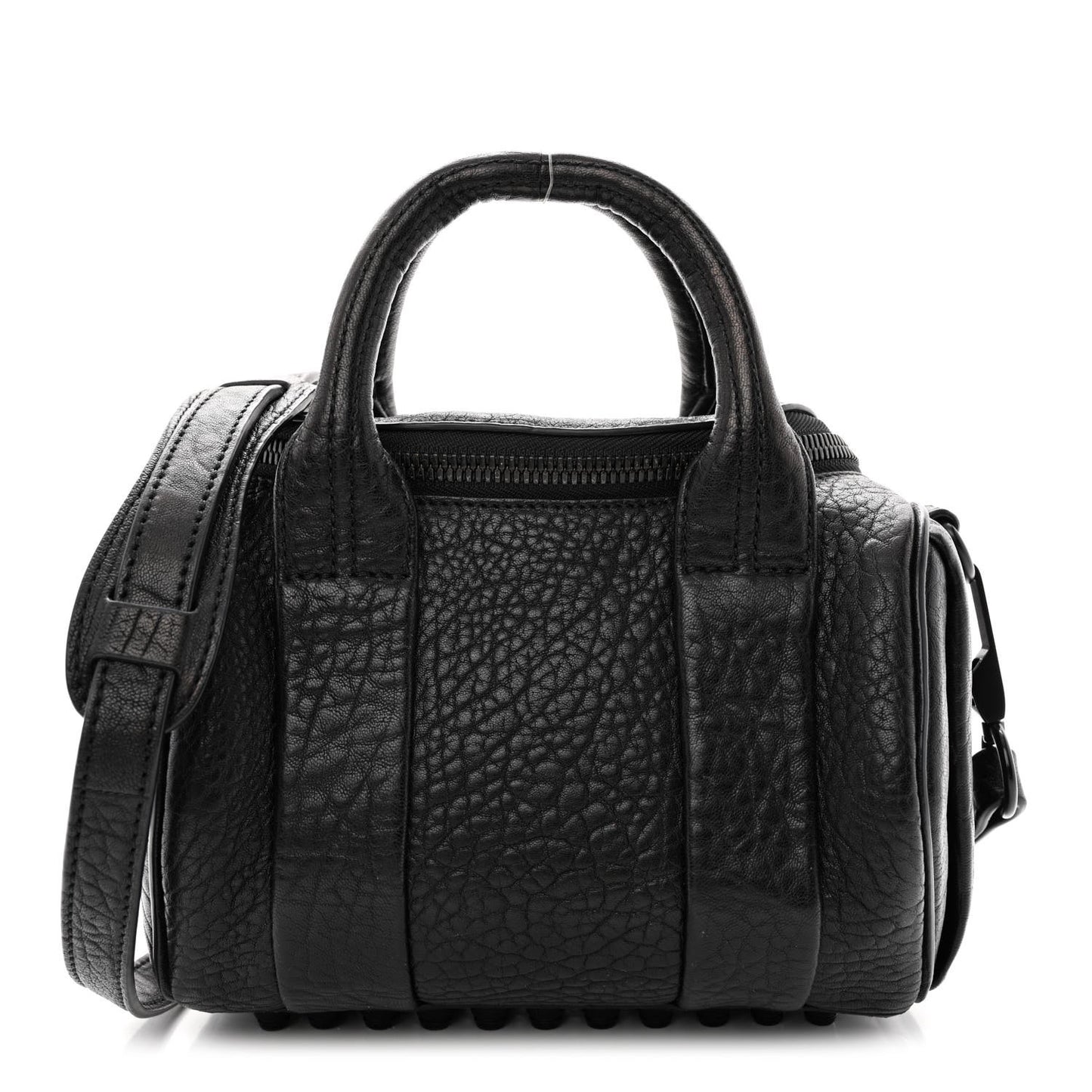 Pebbled Lambskin Mini Rockie Black Matte Black Hardware