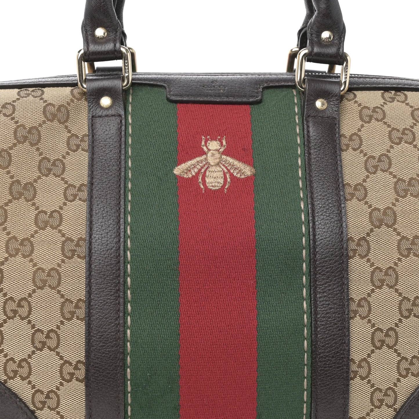 Monogram Vintage Web Medium Webby Bee Boston Dark Brown