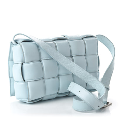 Bottega Veneta Paper Calfskin Maxi Intreccio Padded Cassette Crossbody Bag Ice 3 of 11