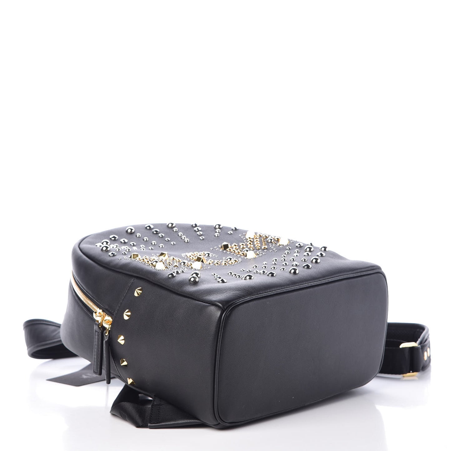 Smooth Calfskin Radial Studded Small Stark Backpack Black