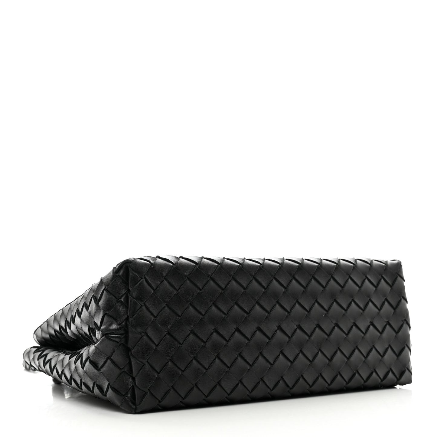 Nappa Intrecciato Medium Andiamo Shoulder Bag Black