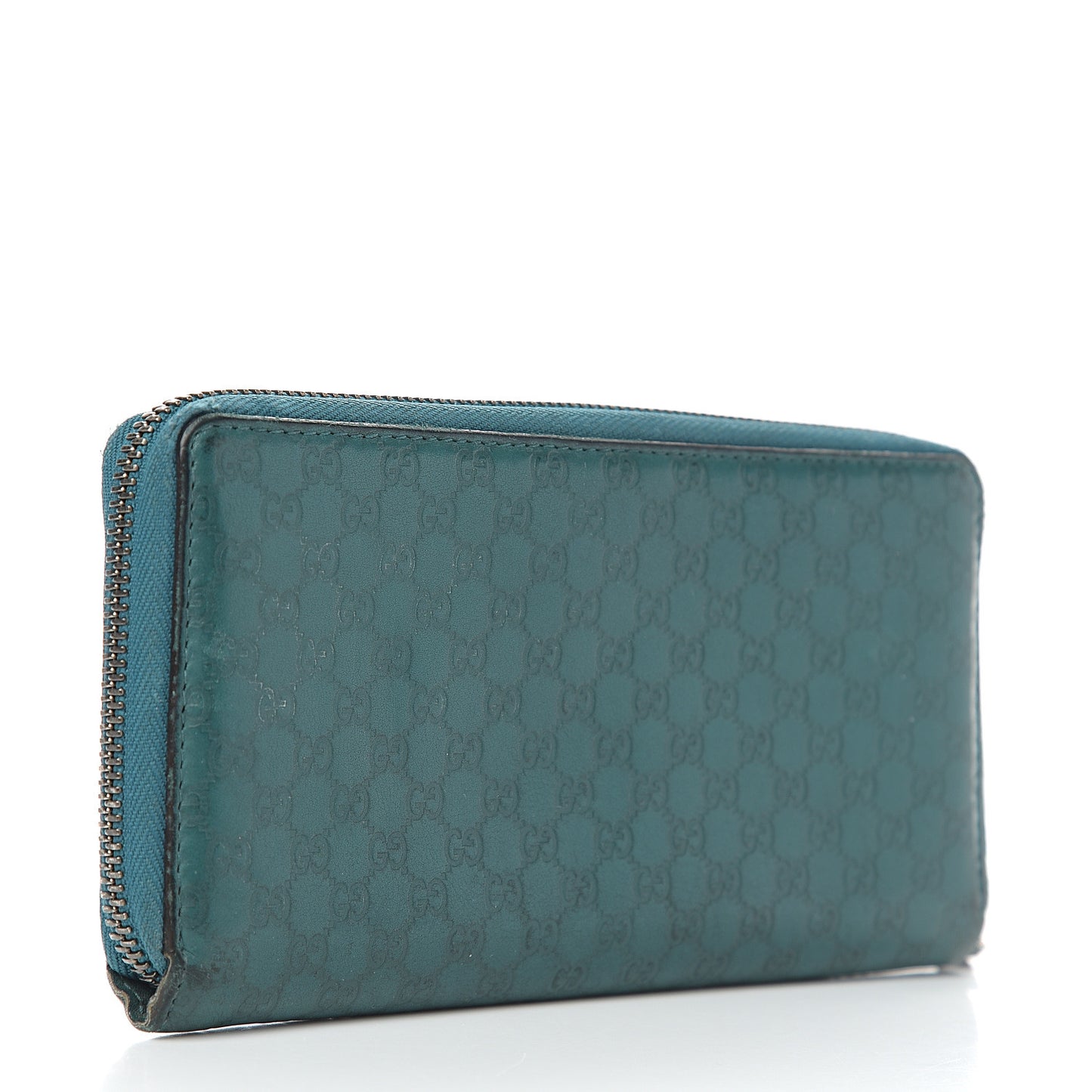 Microguccissima Zip Around Wallet Deep Cobalt