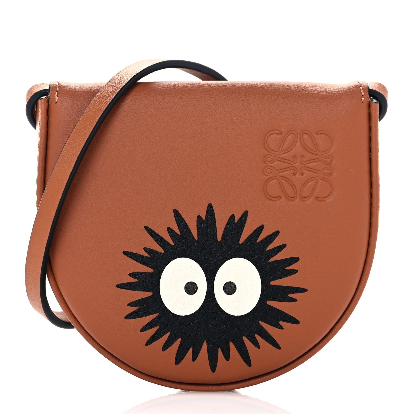 X SPIRITED AWAY Calfskin Mini Heel Pouch Tan