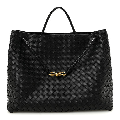 Bottega Veneta Nappa Intrecciato Large Andiamo Shoulder Bag Black 1 of 9
