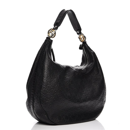 Gucci Guccissima Large GG Twins Hobo Black 3 of 12
