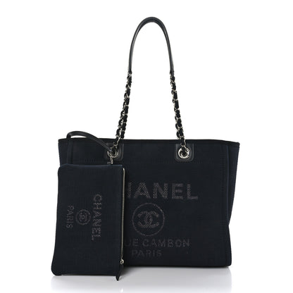 Chanel Mixed Fibers Small Deauville Tote Black 1 of 10