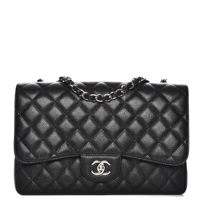 Chanel Caviar Quilted Jumbo Single Flap Black 1 of 8