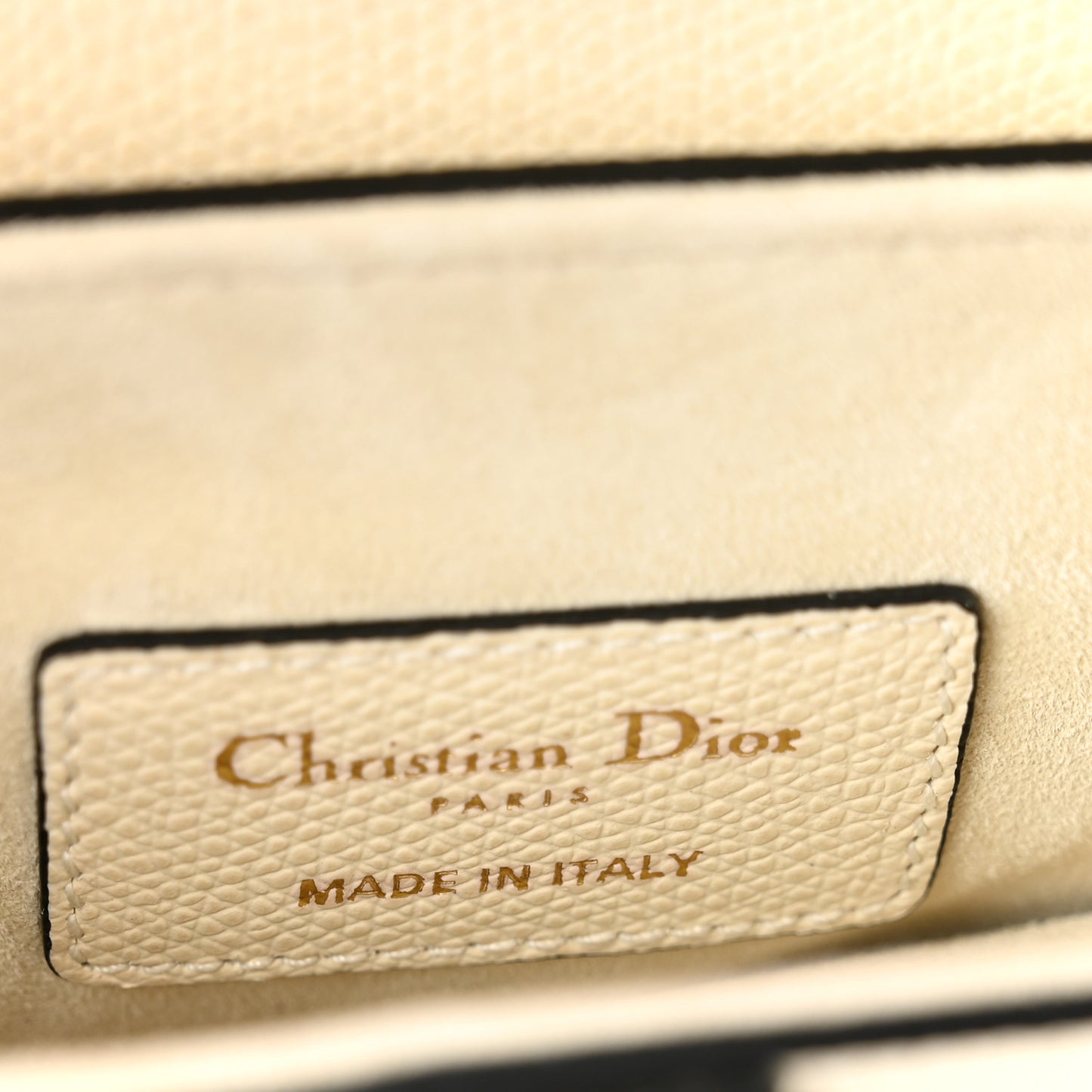 Grained Calfskin Mini Saddle Bag White